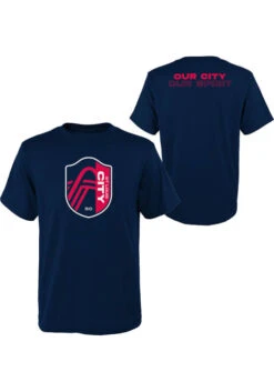 St Louis City SC Youth Navy Blue Our City Short Sleeve T-Shirt