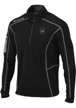 Columbia Los Angeles FC Mens Black Omni-Wick Shotgun 1/4 Zip Pullover