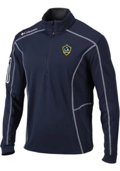 Columbia LA Galaxy Mens Navy Blue Omni-Wick Shotgun 1/4 Zip Pullover