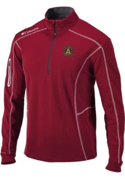 Columbia Atlanta United FC Mens Red Omni-Wick Shotgun 1/4 Zip Pullover