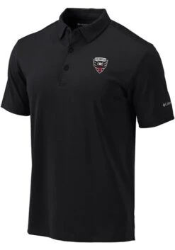 Columbia DC United Mens Black Omni-Wick Drive Short Sleeve Polo