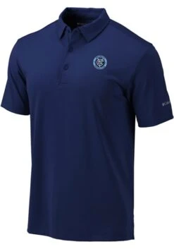 Columbia New York City FC Mens Navy Blue Omni-Wick Drive Short Sleeve Polo