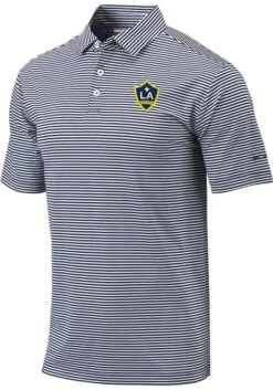 Columbia LA Galaxy Mens Navy Blue Omni-Wick Club Invite Short Sleeve Polo