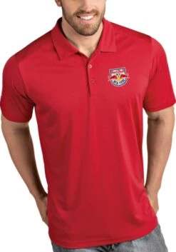 Antigua New York Red Bulls Mens Red Tribute Short Sleeve Polo