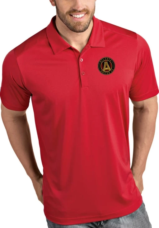 Antigua Atlanta United FC Mens Red Tribute Short Sleeve Polo 3 Antigua Atlanta United FC Mens Red Tribute Short Sleeve Polo