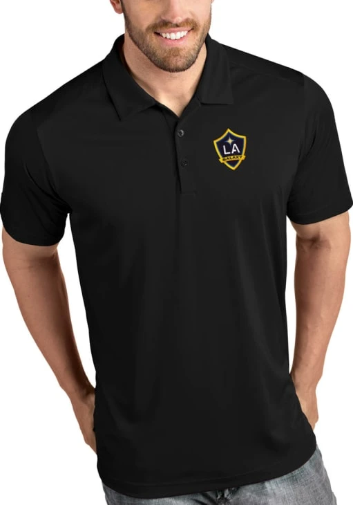 Antigua LA Galaxy Mens Black Tribute Short Sleeve Polo 3 Antigua LA Galaxy Mens Black Tribute Short Sleeve Polo