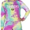 Portland Timbers Womens Yellow Tie Dye Long Sleeve PJ Set