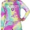 Orlando City SC Womens Yellow Tie Dye Long Sleeve PJ Set -Clothing Sales Store 5623328 1