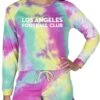 Los Angeles FC Womens Yellow Tie Dye Long Sleeve PJ Set -Clothing Sales Store 5623333 1