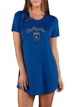 San Jose Earthquakes Womens Blue Marathon Loungewear Sleep Shirt