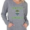 Seattle Sounders FC Womens Grey Mainstream Terry Hooded Sweatshirt -Clothing Sales Store 5625482 1