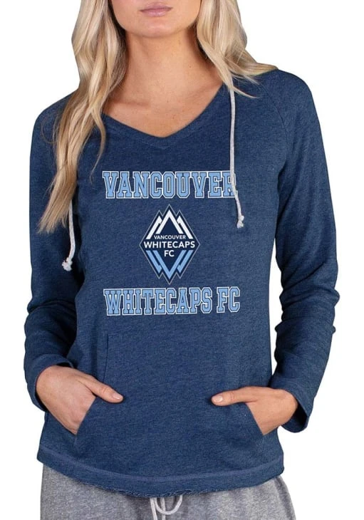 Vancouver Whitecaps FC Womens Navy Blue Mainstream Terry Hooded Sweatshirt 3 Vancouver Whitecaps FC Womens Navy Blue Mainstream Terry Hooded Sweatshirt