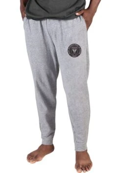 Inter Miami CF Mens Grey Mainstream Cuffed Terry Sweatpants