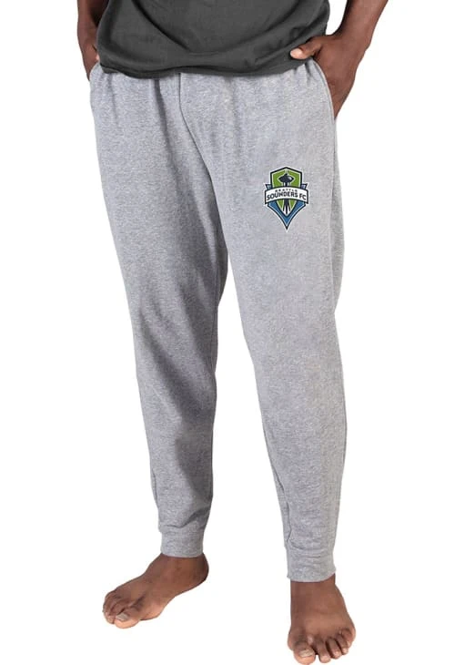 Seattle Sounders FC Mens Grey Mainstream Cuffed Terry Sweatpants 3 Seattle Sounders FC Mens Grey Mainstream Cuffed Terry Sweatpants